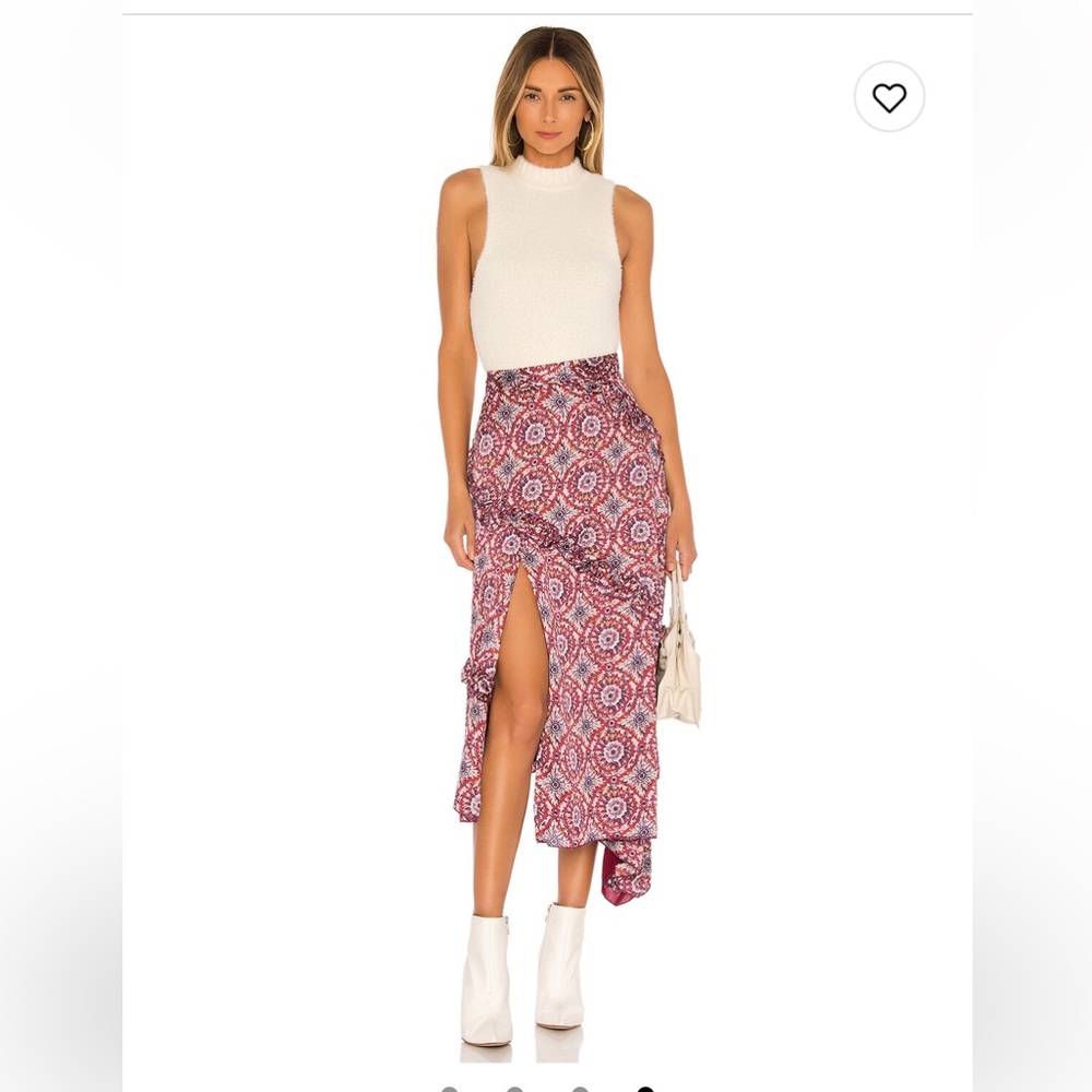 Revolve Majorelle asymmetrical midi skirt